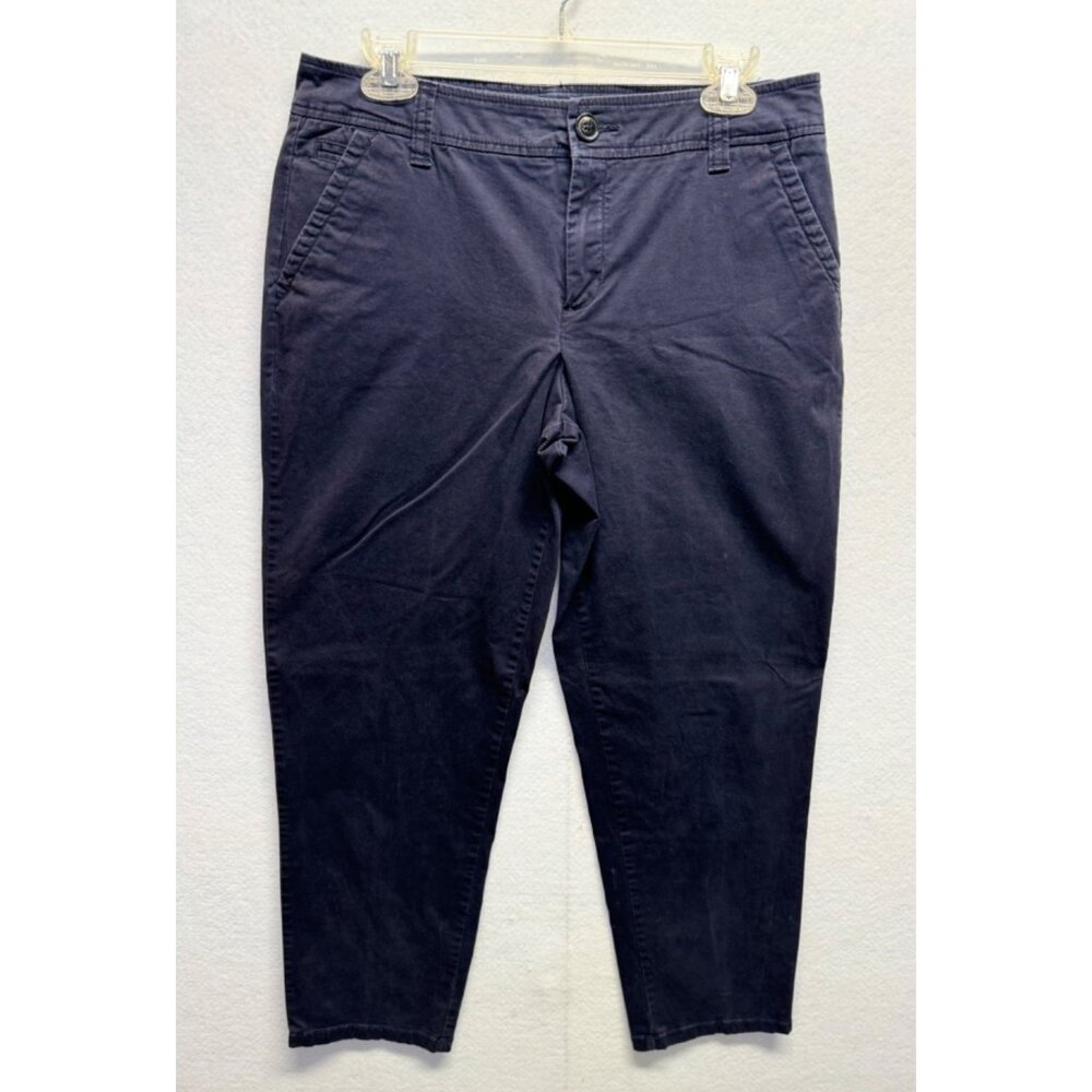 Liz Claiborne Women's Blue Pants Cropped Ankle Stretch Size 8